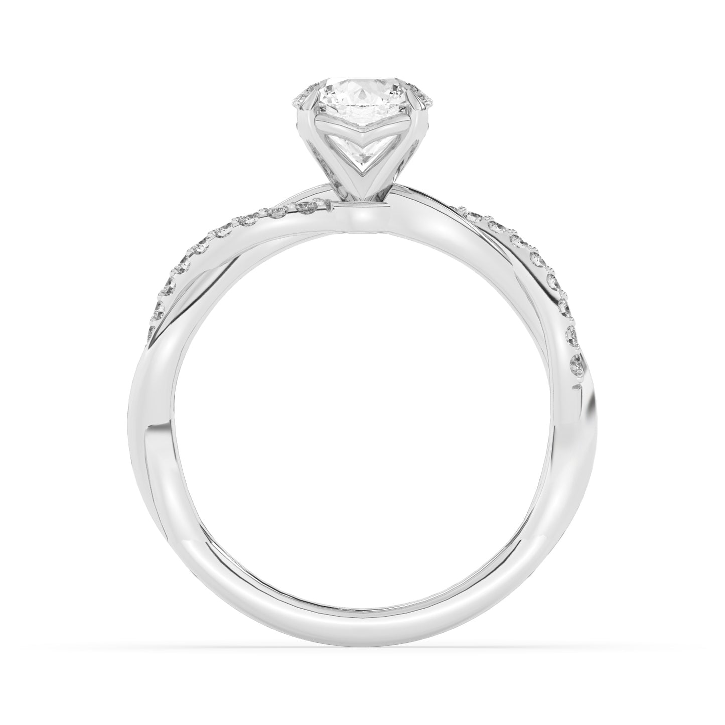 Spiral Shank Engagement Ring 0.10 ctw