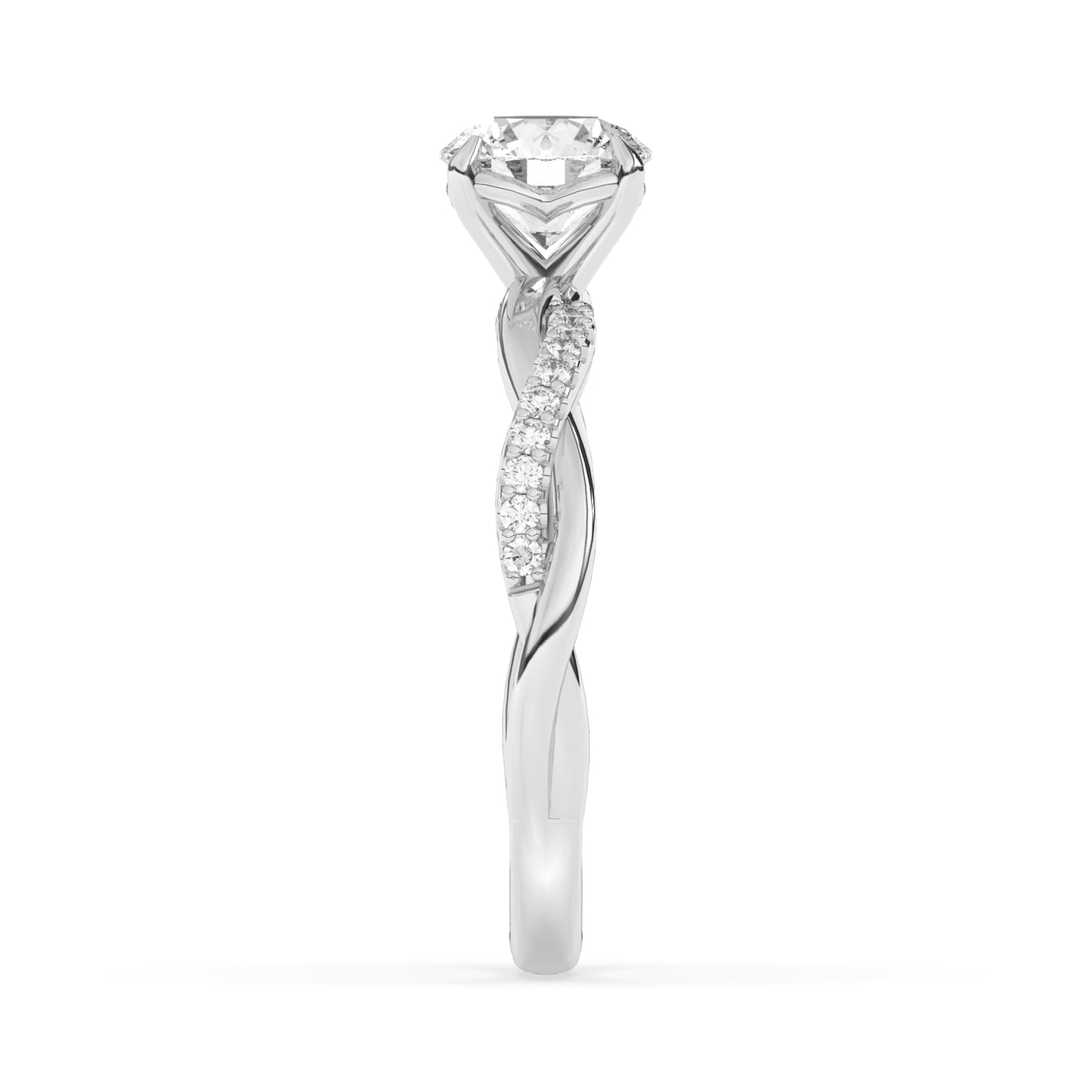 Spiral Shank Engagement Ring 0.10 ctw