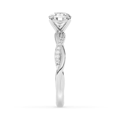 Spiral Shank Engagement Ring 0.10 ctw