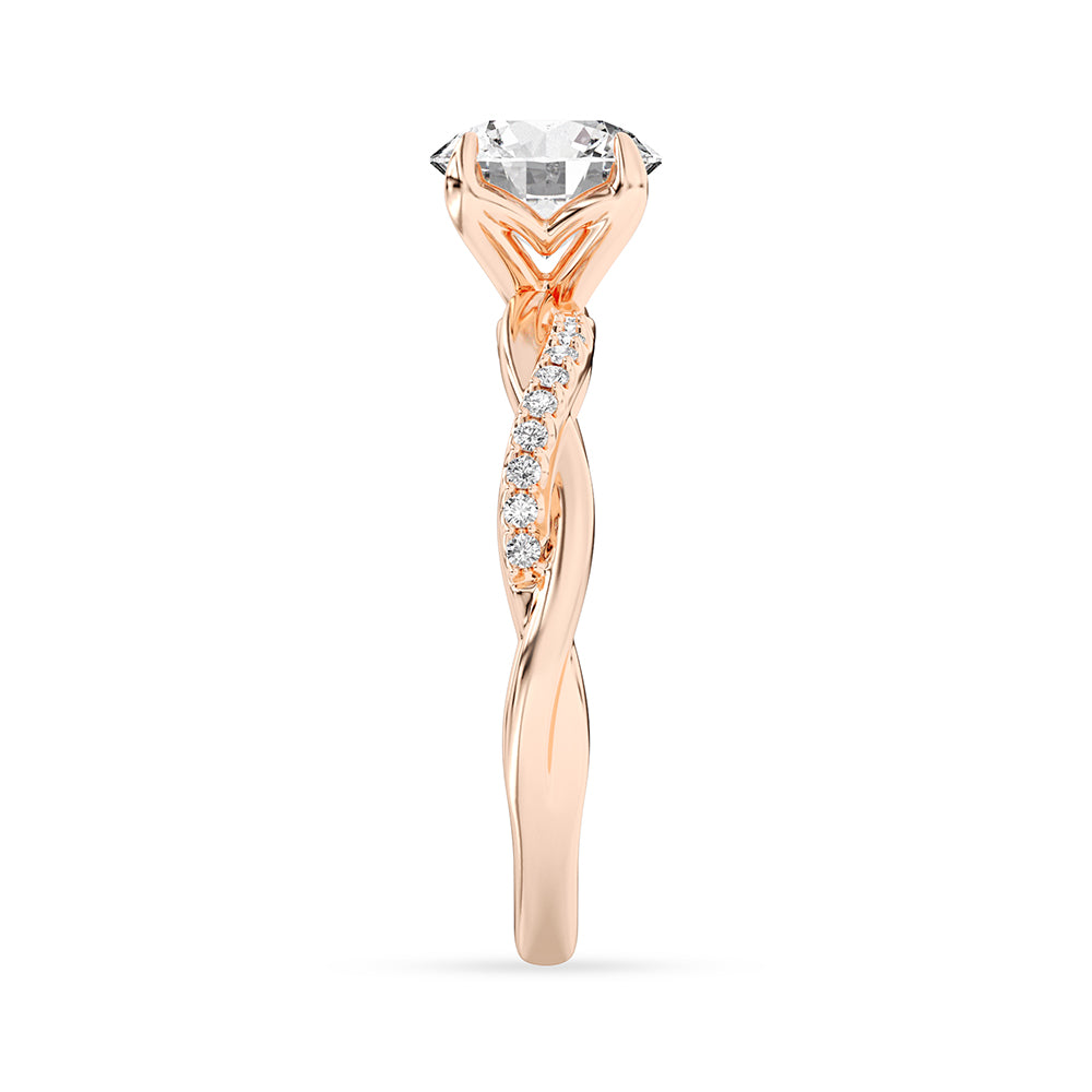 Spiral Shank Engagement Ring 0.10 ctw