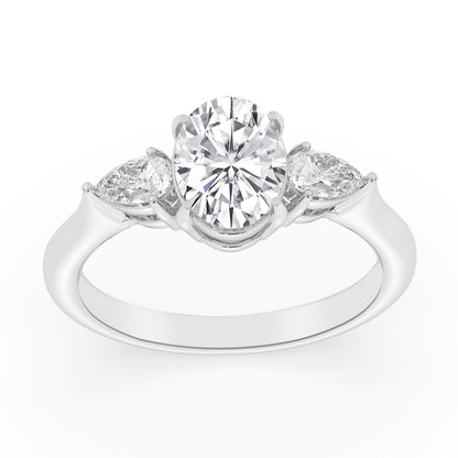 Tulip Head Cathedral Engagement Ring 0.4 ctw