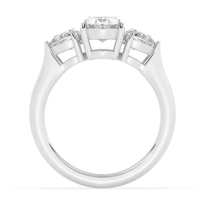 Tulip Head Cathedral Engagement Ring 0.4 ctw