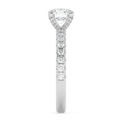 Claw Prongs Diamonds on Prong Engagement Ring 0.40 ctw