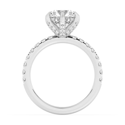 6 Prong Diamonds on Prong Engagement Ring 0.6 ctw