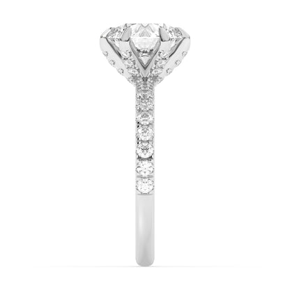 6 Prong Diamonds on Prong Engagement Ring 0.6 ctw