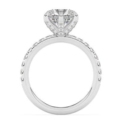 6 Prong, Diamonds on Prong Engagement Ring 0.60 ctw