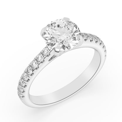 Peg Head Engagement Ring 0.50 ctw