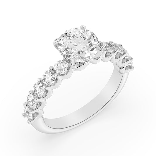 Peg Head U Prongs Engagement Ring 1.0 ctw