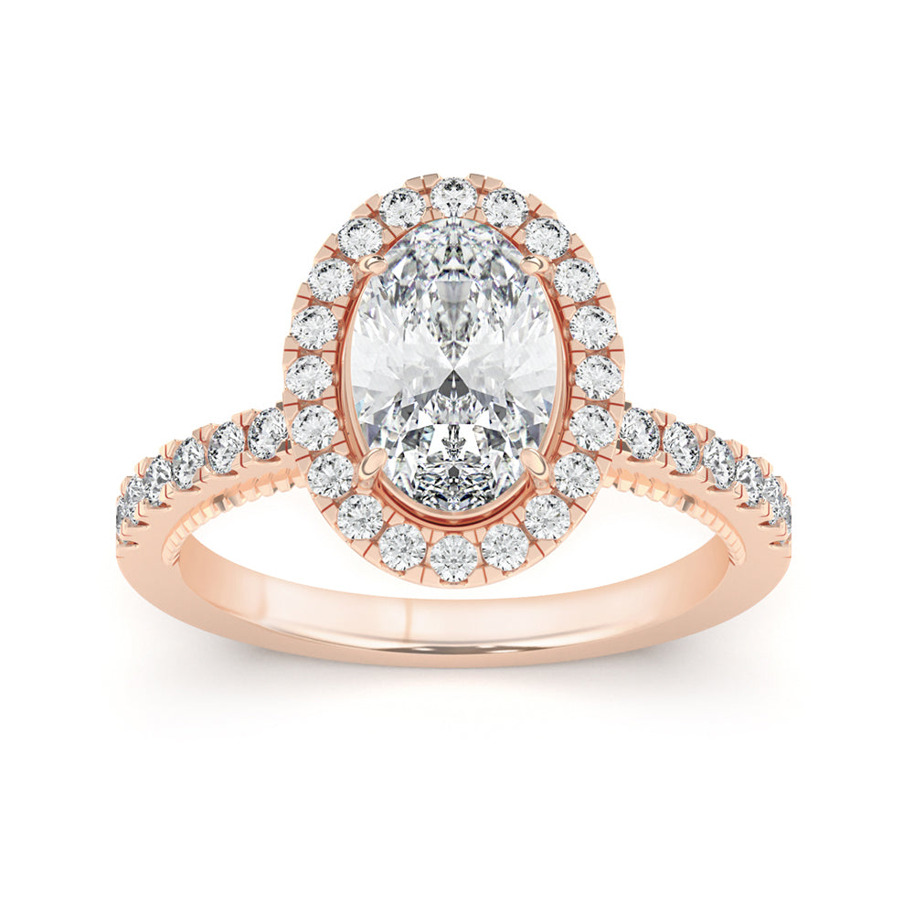 Classic Halo Engagement Ring for 0.60 ctw