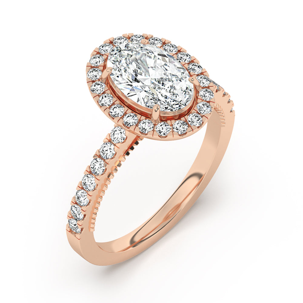 Classic Halo Engagement Ring for 0.60 ctw