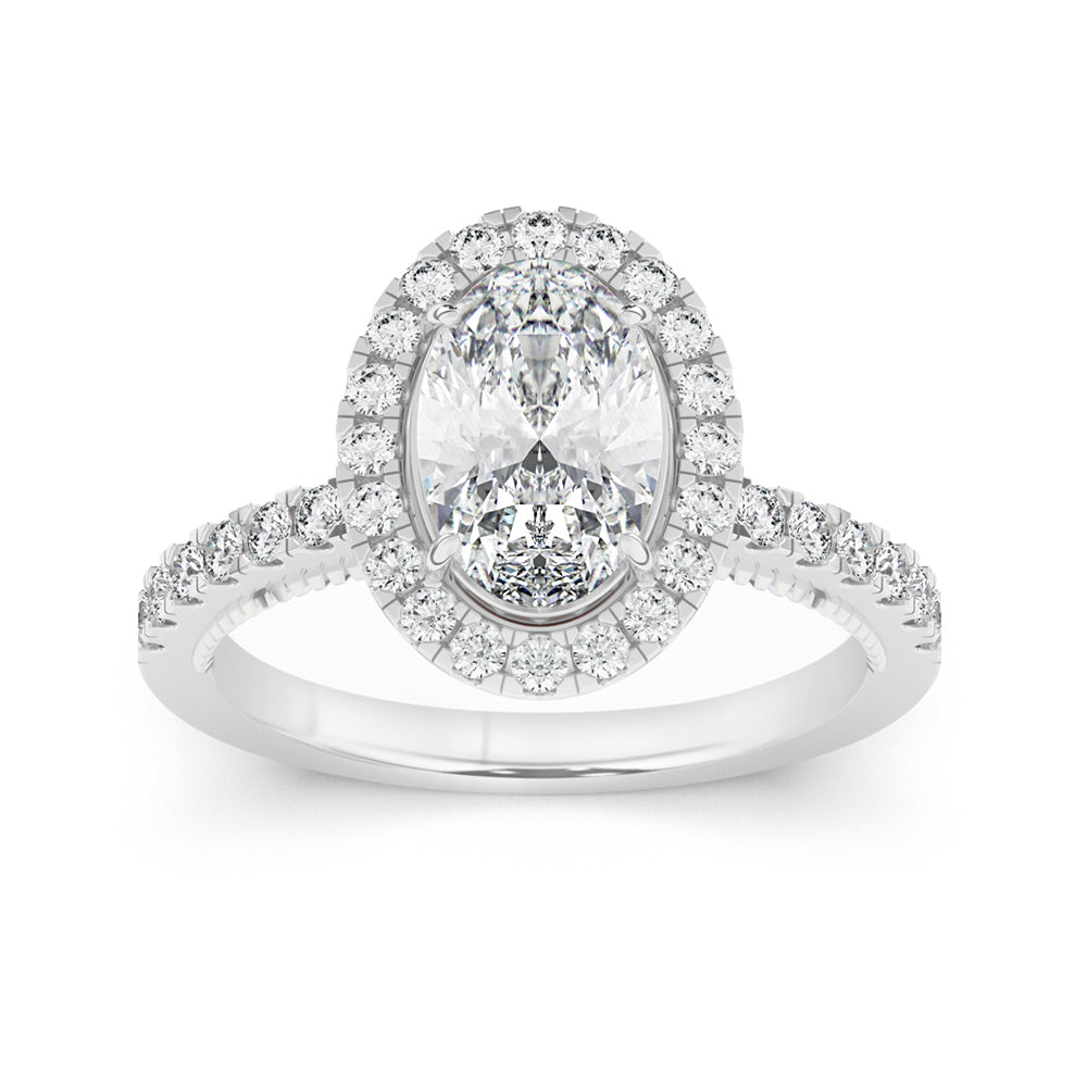 Classic Halo Engagement Ring for 0.60 ctw