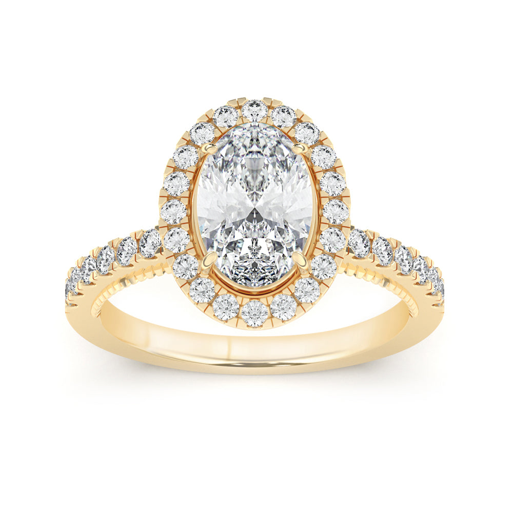 Classic Halo Engagement Ring for 0.60 ctw