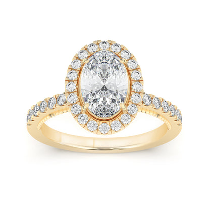 Classic Halo Engagement Ring for 0.60 ctw