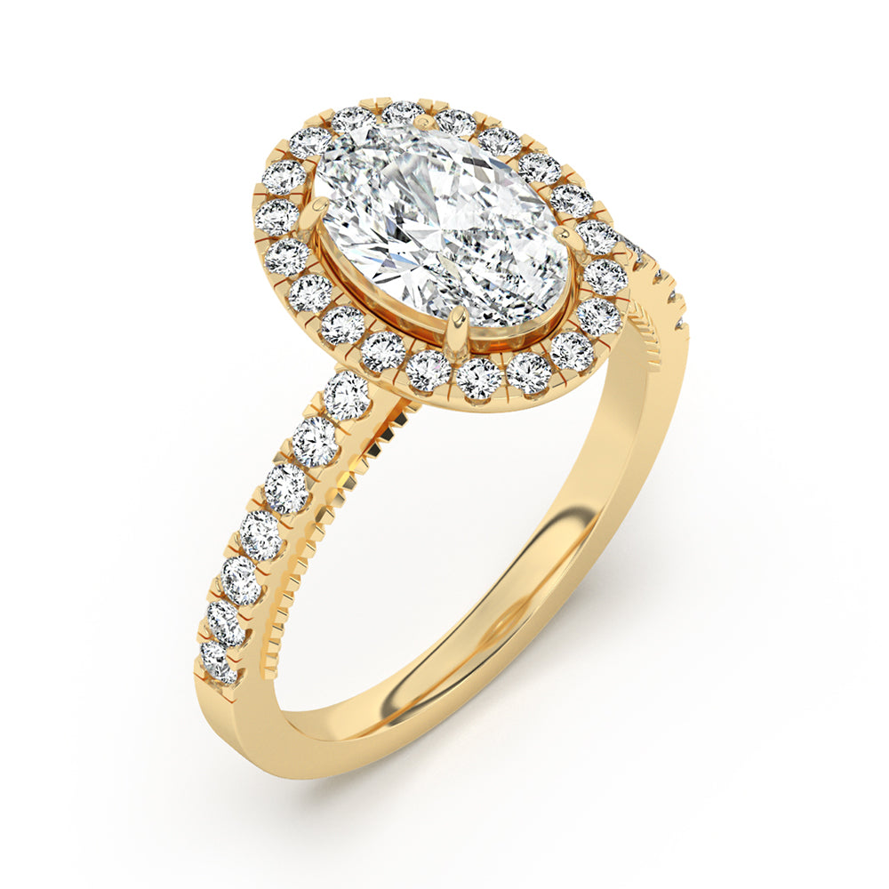 Classic Halo Engagement Ring for 0.60 ctw