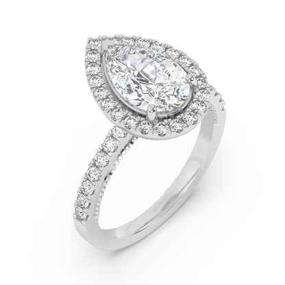 Peek a boo Engagement Ring 0.60 ctw