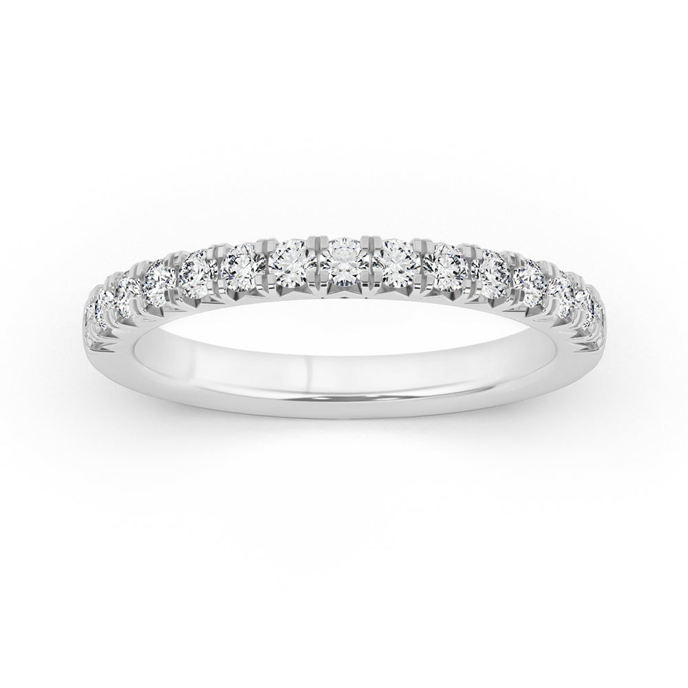 French Pave Wedding Band 0.50 ctw