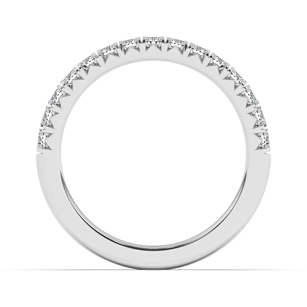 French Pave Wedding Band 0.50 ctw