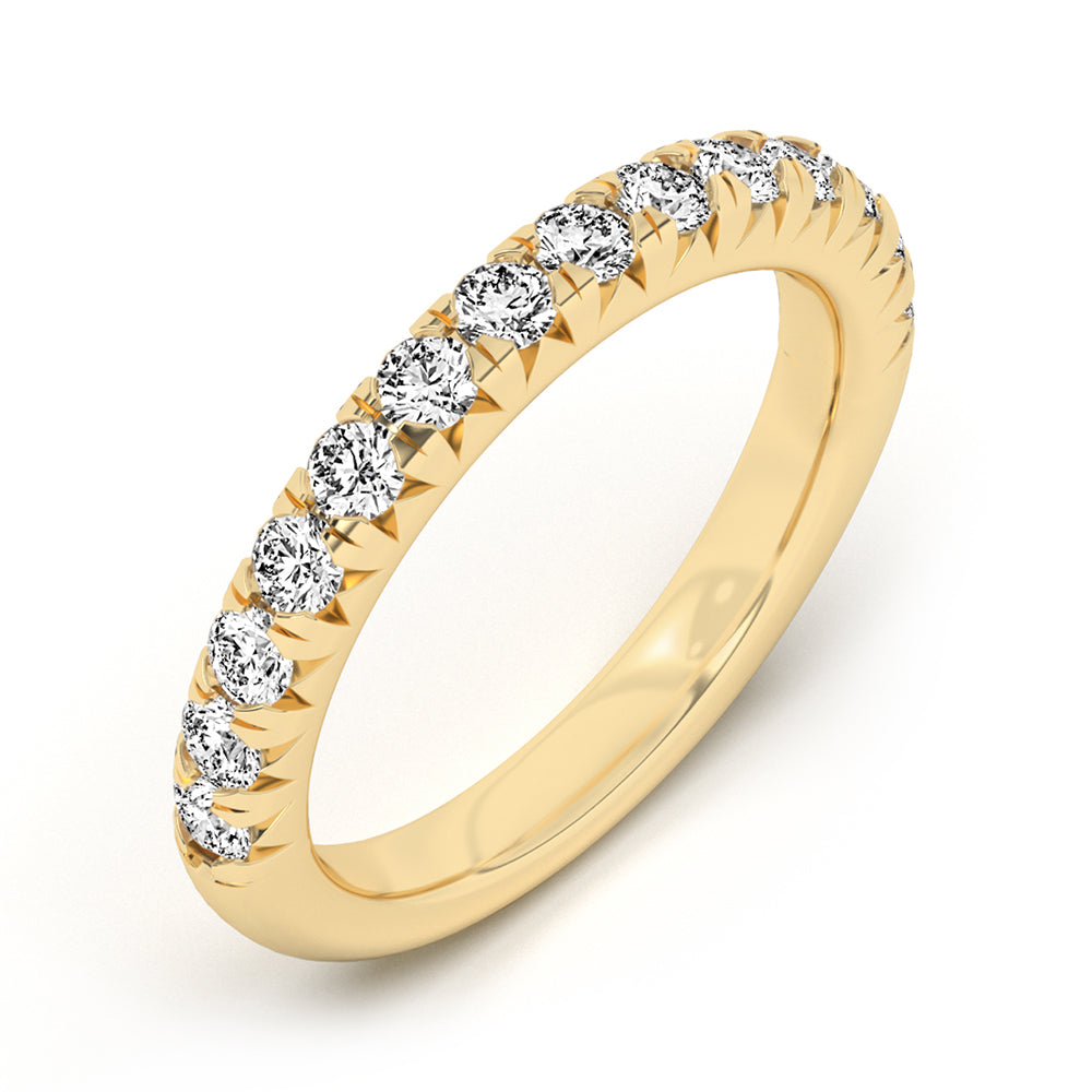 French Pave Wedding Band 0.75 ctw