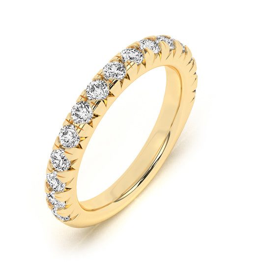 French Pave Wedding Band 1.0 ctw