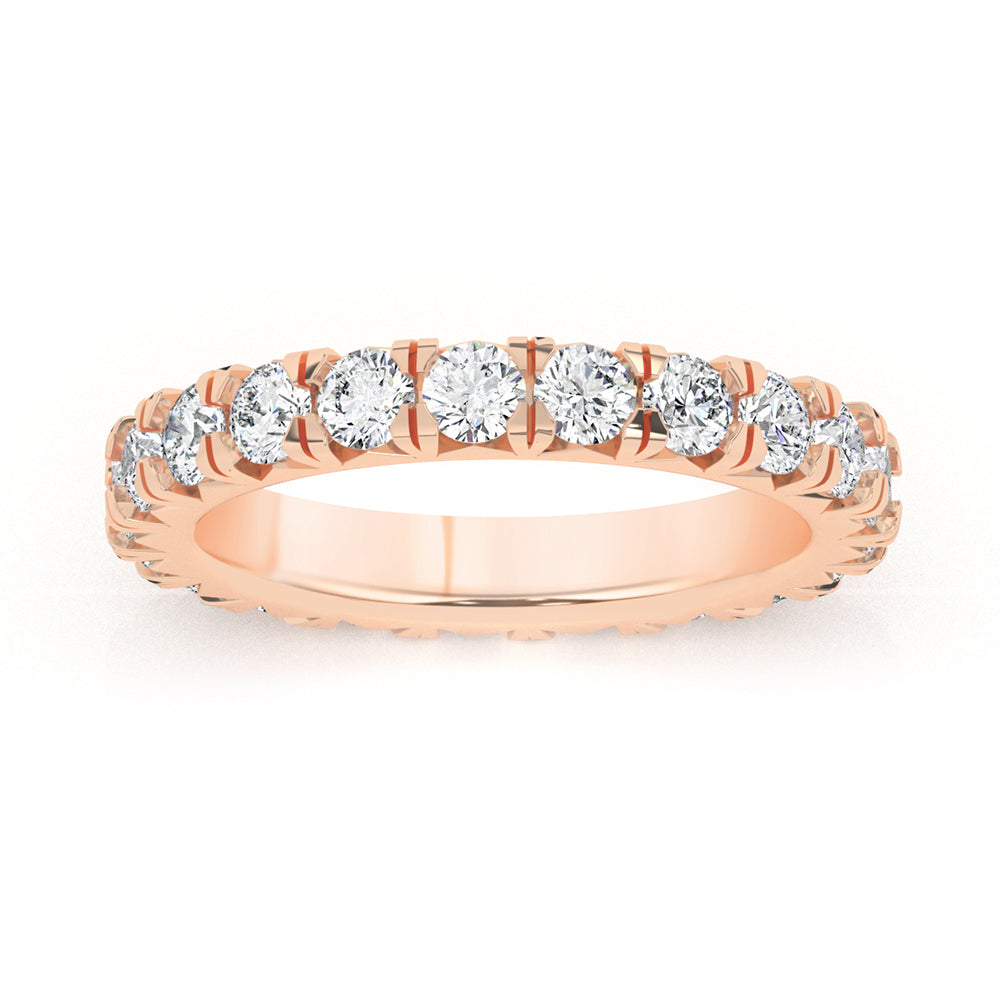 Round Eternity French Pave Ring 0.10