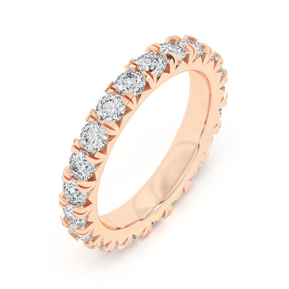 Round Eternity French Pave Ring 0.10