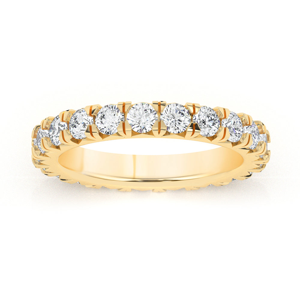 Round Eternity French Pave Ring 0.10