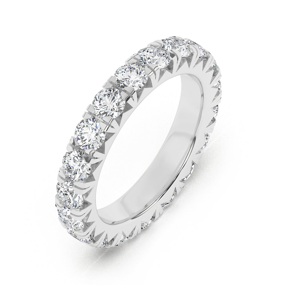 Round Eternity French Pave Ring 0.15