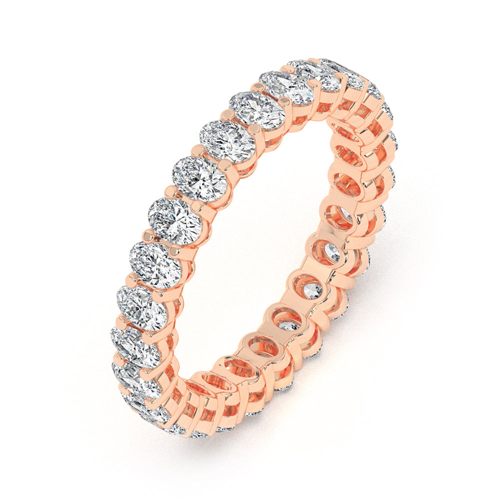 Oval Eternity Gallery Ring 0.10