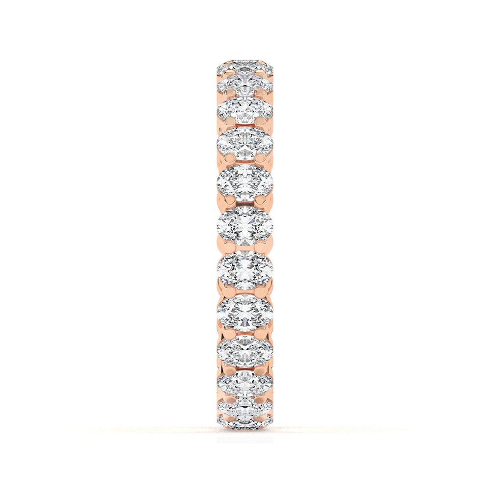 Oval Eternity Gallery Ring 0.10