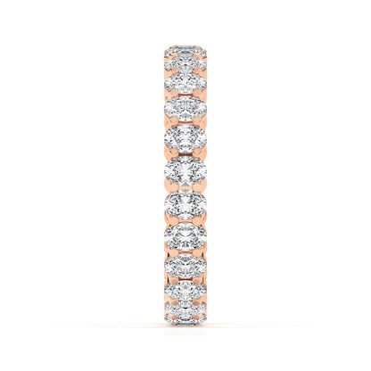 Oval Eternity Gallery Ring 0.10