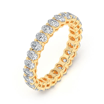 Oval Eternity Gallery Ring 0.10