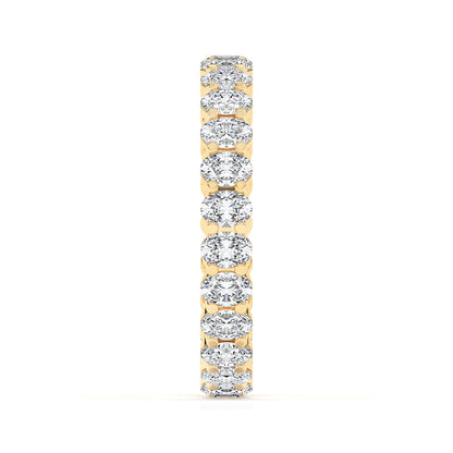 Oval Eternity Gallery Ring 0.10