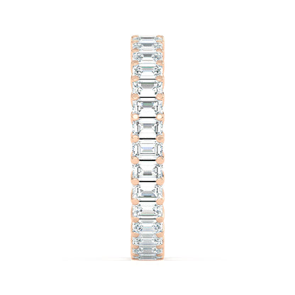 Emerald Eternity Gallery Ring 0.10