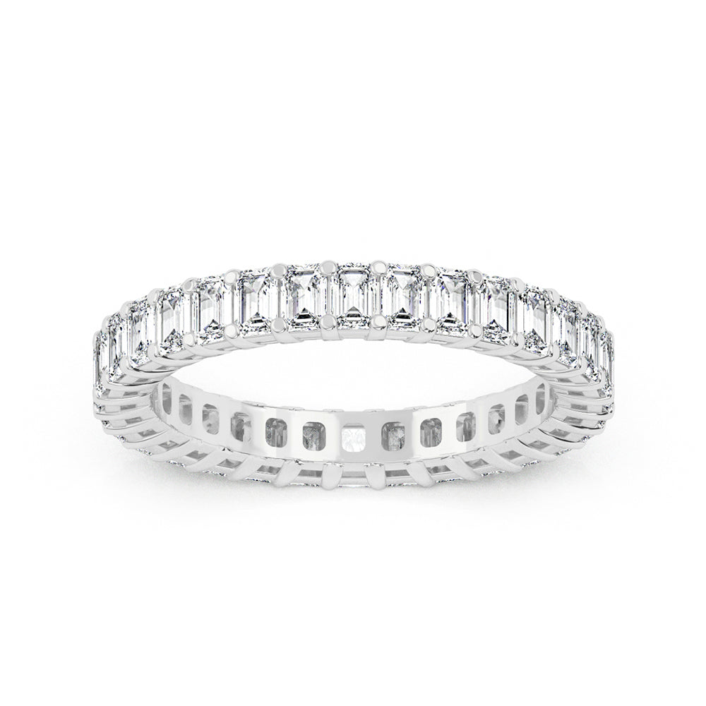 Emerald Eternity Gallery Ring 0.10