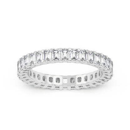 Emerald Eternity Gallery Ring 0.10