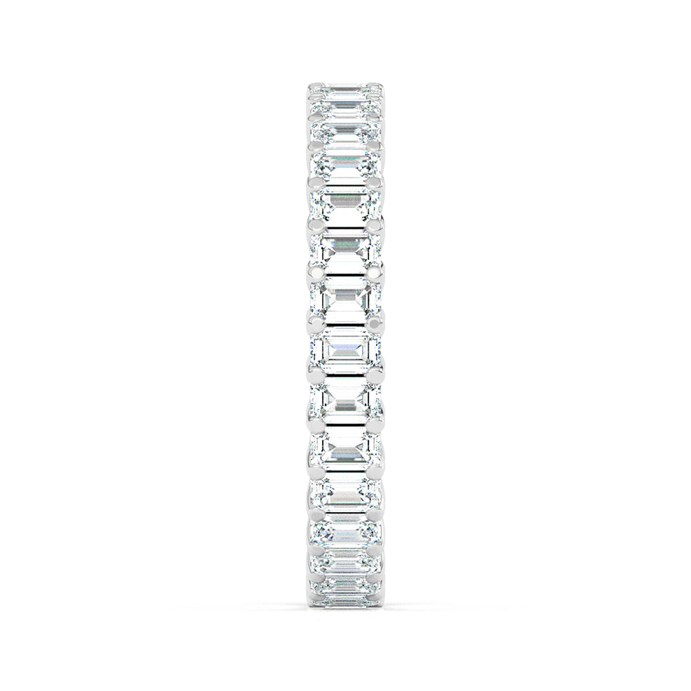 Emerald Eternity Gallery Ring 0.10