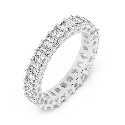 Emerald Eternity Gallery Ring 0.15