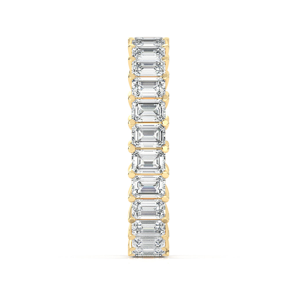 Emerald Eternity Gallery Ring 0.15