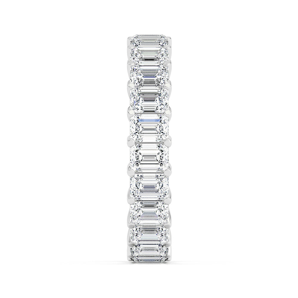 Emerald Eternity Gallery Ring 0.25