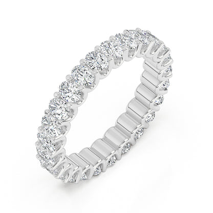 Oval Eternity U Prong Ring 0.10