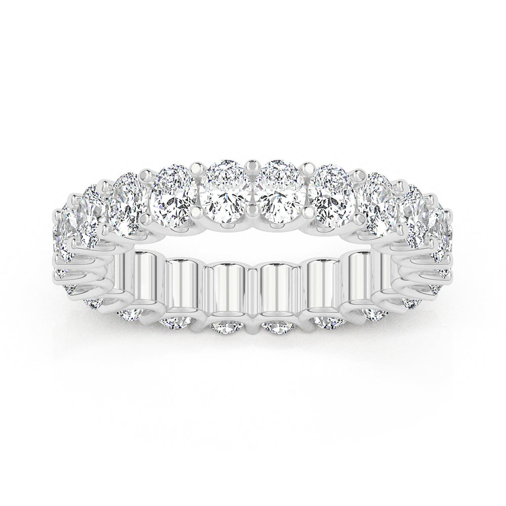 Oval Eternity U Prong Ring 0.15