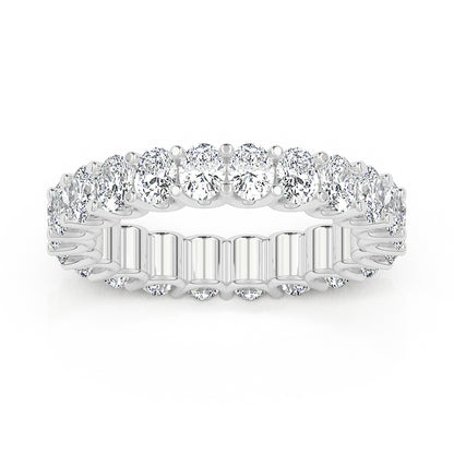 Oval Eternity U Prong Ring 0.15