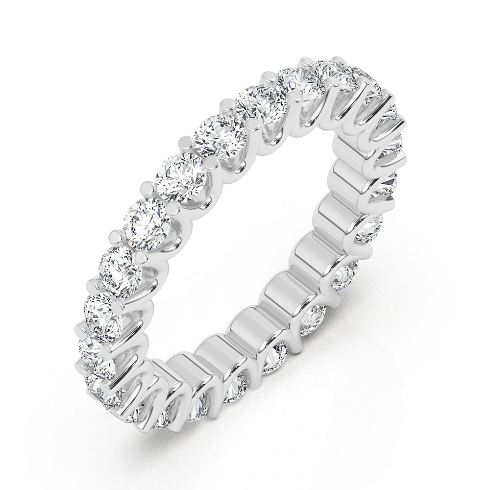 Round Eternity U Prong Ring 0.10