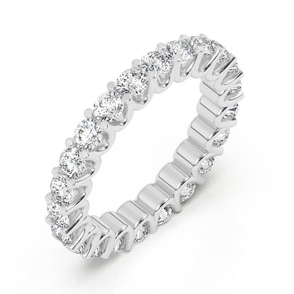 Round Eternity U Prong Ring 0.10