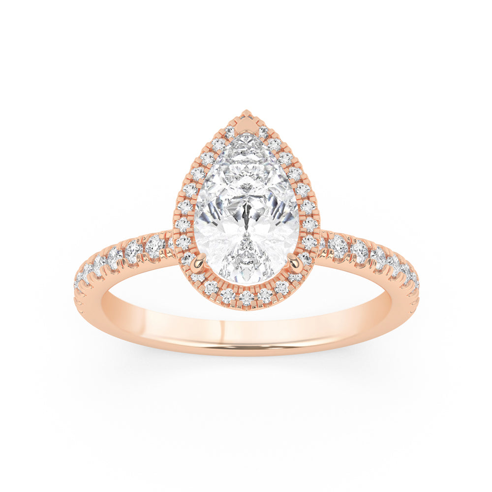 Halo Diamonds Engagement Ring 0.4 ctw