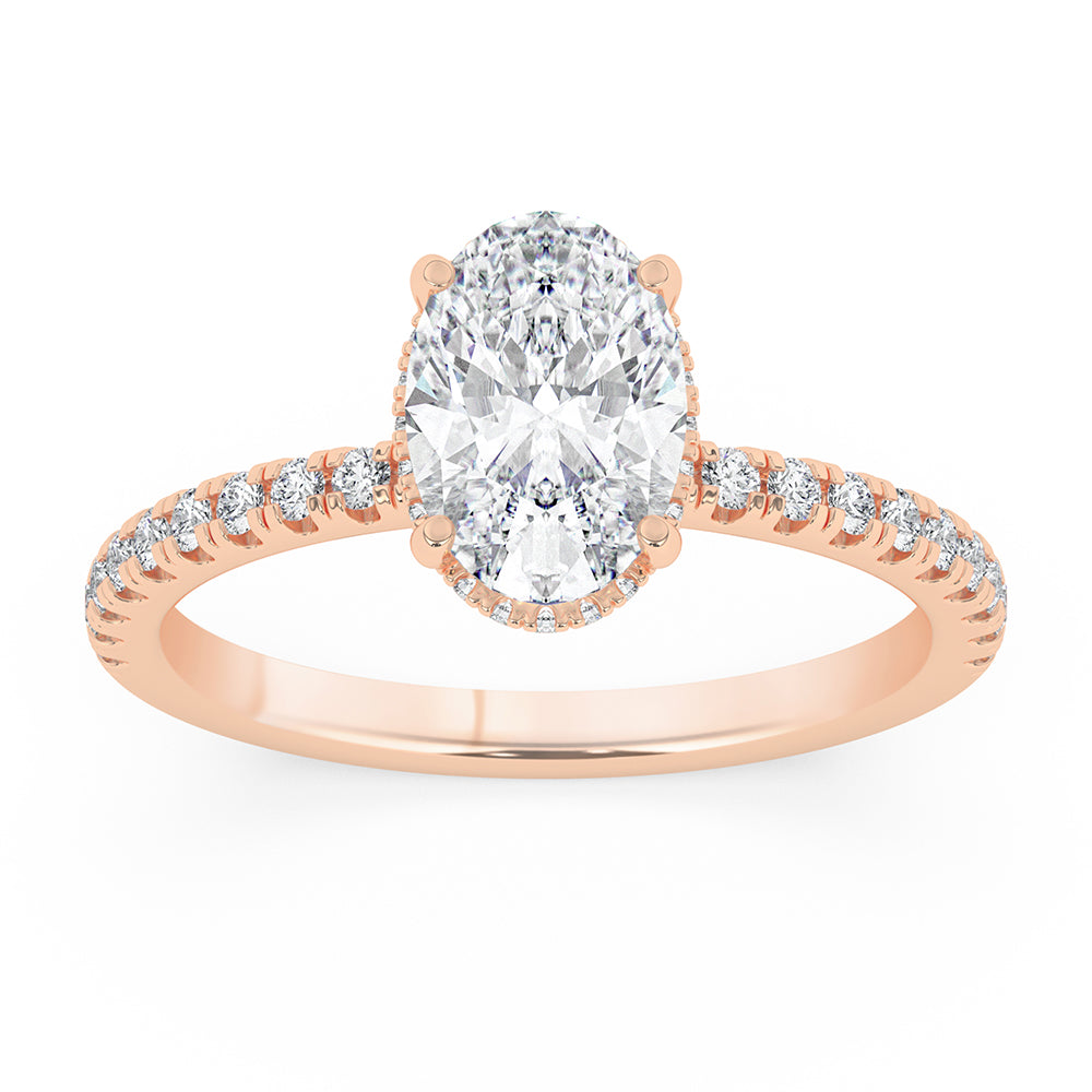 Hidden Halo Engagement Ring 0.40 ctw