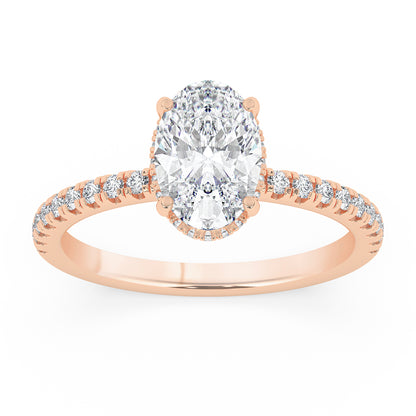 Hidden Halo Engagement Ring 0.40 ctw