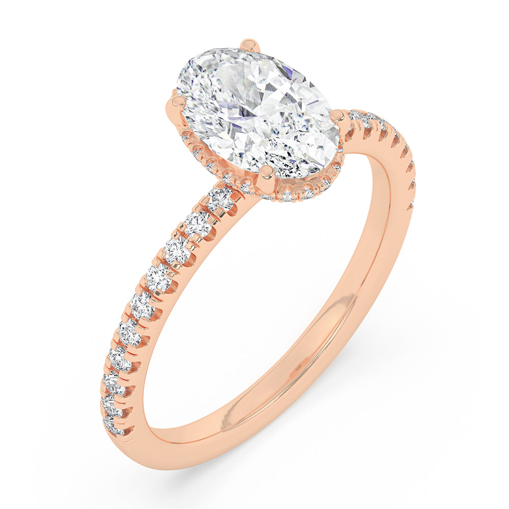 Hidden Halo Engagement Ring 0.40 ctw