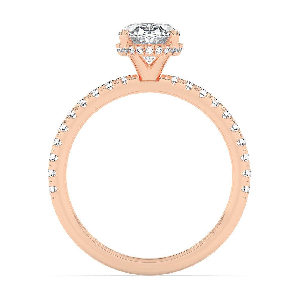 Hidden Halo Engagement Ring 0.40 ctw