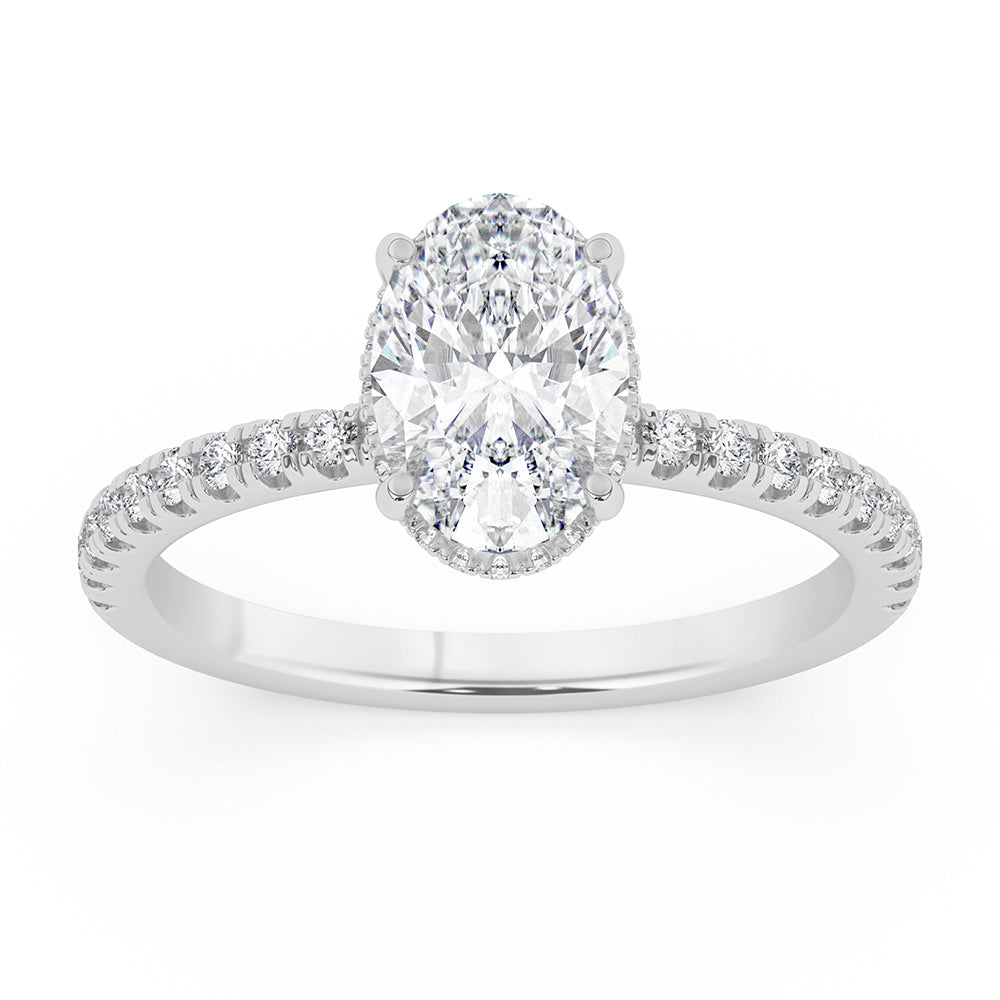 Hidden Halo Engagement Ring 0.40 ctw